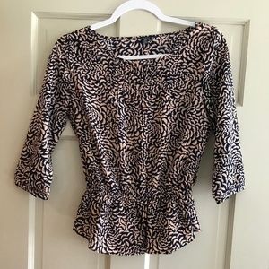 Silk Peplum Top